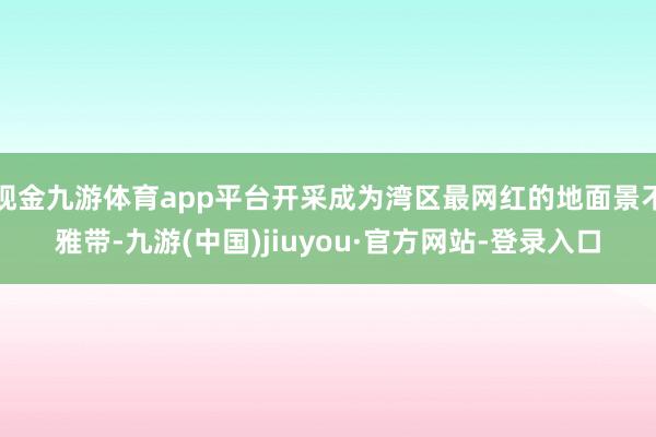 现金九游体育app平台开采成为湾区最网红的地面景不雅带-九游(中国)jiuyou·官方网站-登录入口