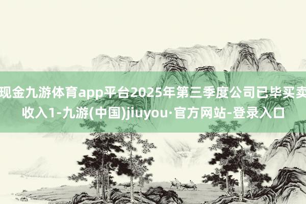 现金九游体育app平台2025年第三季度公司已毕买卖收入1-九游(中国)jiuyou·官方网站-登录入口