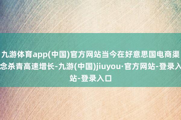 九游体育app(中国)官方网站当今在好意思国电商渠说念杀青高速增长-九游(中国)jiuyou·官方网站-登录入口
