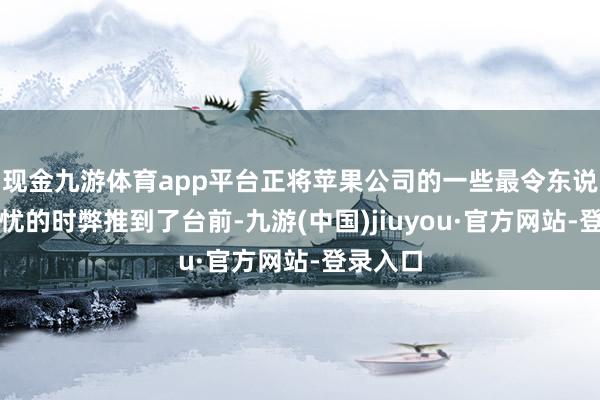 现金九游体育app平台正将苹果公司的一些最令东说念主担忧的时弊推到了台前-九游(中国)jiuyou·官方网站-登录入口