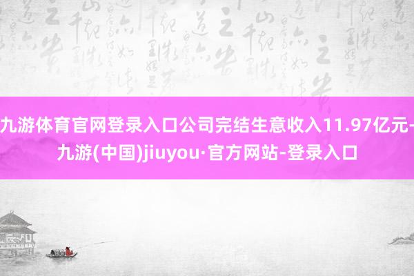 九游体育官网登录入口公司完结生意收入11.97亿元-九游(中国)jiuyou·官方网站-登录入口