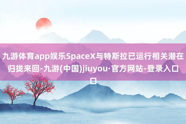 九游体育app娱乐SpaceX与特斯拉已运行相关潜在归拢来回-九游(中国)jiuyou·官方网站-登录入口